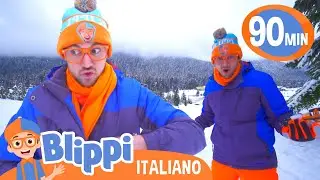 Blippi Guida La Motoslitta sulla Neve ❄️ | Blippi | Moonbug Kids - Cartoni Animati