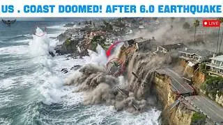 1 Minute Ago!! California Coast Breaking Apart! After 6.0 Earthquake and Huge Waves on Oregon Coast