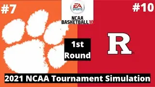 #7 Clemson vs #10 Rutgers - NCAA Basketball 10 Simulation!