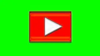 Play Button red - green screen - free use