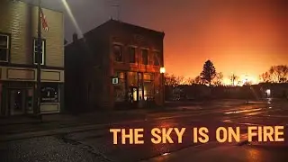 The sky is on fire