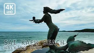 Sai Kaew Beach, Koh Samet, Thailand - Beach walking tour and night fire show
