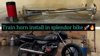 Splendor bike mai train horn lga diya 🔥 | How to install in splendor bike train horn 🔥|