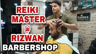 ASMR Head massage, Beard Shave, Hair Cut, Face Pressure massage, by Rizwan to  REIKI-MASTER