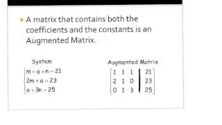 4 5 writing an augmented matrix