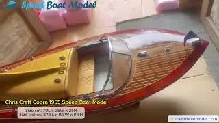Chris Craft Cobra 1955 Speed Boat Model - Handmade Speed Boat for Collectors