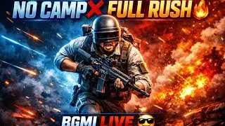 BGMI LIVE 😎 | NO CAMP + FULL RUSH | DAILY STREAM | MR HackerLive
