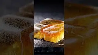 Frozen Citrine Ice Shard Tile ASMR | Oddly Satisfying Crunching and Cutting Sounds