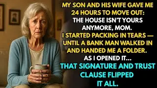 My Son & His Wife Gave Me 24 Hours to Leave My Home of 50 Years, But a Man From The Bank Arrived....