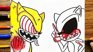 COMO DIBUJAR a SONIC.EXE VS FLEETWAY SONIC