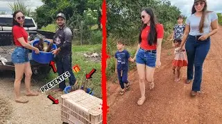 FIZEMOS UMA VISITA A CHACARA DA MINHA MAE E LEVAMOS PRESENTES