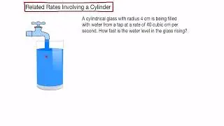 Related rates involving a cylinder