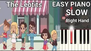 The Cartoon Leotits - We Will Be Friends (SLOW) Right Hand only Easy Piano Tutorial
