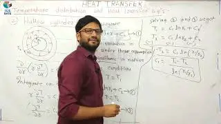 Temperature Distribution & Heat Transfer Eq in Hallow Cylinder for GATE || ESE || PSU