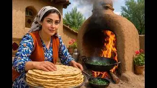 Secrets of Baking Traditional Bread in Clay Oven (Mud House)| Village Life & Persian Cooking in Iran