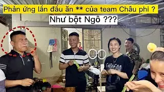 Cô Gái Châu Phi || Phản Ứng Bất Ngờ Của Team Châu Phi - Bánh Xèo Như Bột Ngô Ở Bản