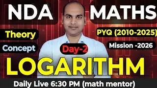 nda logarithmnda | logarithm pyq | day-3 | nda logarithm one shot |  nda logarithm tricks.