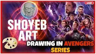 Draw your favourite Marvel character in live #live #short #drawing