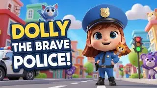 Dolly the Brave Police Officer 🚓 | Kids Safety Adventure Cartoon