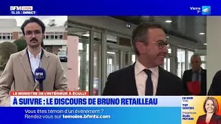 Bruno Retailleau inaugure l'&eacute;cole nationale de la police scientifique &agrave; Ecully