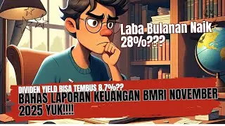 Bahas Laporan Keuangan November 2025 BMRI Yuk!!! - Laba Naik 28% Bulanan?? - Dividen Yield 8.7%??
