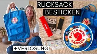 Fjällräven Rucksack besticken Upcycling DIY + VERLOSUNG