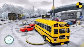 GTA 4 Crazy School Bus Crashes Ep.18