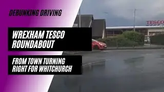 Wrexham Tesco Roundabout, turning right Whitchurch from town