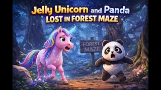 JELLY UNICORN AND PANDA LOST IN THE FOREST MAZE , Jelly's Magical World #jellyunicorn