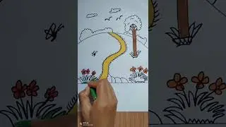 How to draw scenery simple|| draw simple