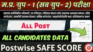 MP Group 1 Sub Group 2 2026 ✅ समूह 1 उपसमूह 2 ✅ Exam analysis 👉 Safe Score ‼️#expectedcutoff 