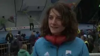 IFSC Climbing World Cup Innsbruck 2014 - Melissa Le Neve on Flexibilty