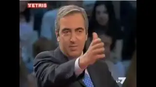Maurizio Gasparri vs Luca Telese che getta via il suo libro