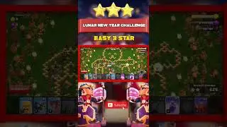 how to get easy 3 star on coc lunar new year challenge 2023 #ytshorts #youtubeshorts #clashofclans