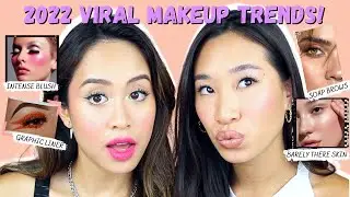 Following 2022 VIRAL Gen-Z Makeup Trends! FAIL?!?!