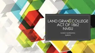 Morrill Act of 1862 - New Mexico State University