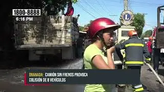 ¡Vivos de Milagro! sobreviven a colisión múltiple en Granada - Nicaragua