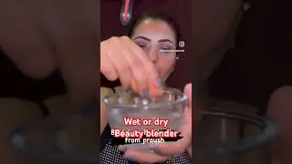 Wet or dry beauty blender #delhimakeupartist #praush #beautyblender #learnwithme #contentcreator