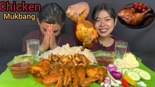 Chicken curry mukbang || yen thongba || manipuri mukbang || indian mukbang || traditional food🤗🤗🤗