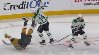 Stars vs. Golden Knights featured two MONSTROUS hits in the opening minute / 29.04.2024