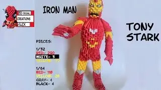 HOW TO MAKE 3D ORIGAMI IRON MAN TUTORIAL || DIY 3D ORIGAMI IRON MAN TUTORIAL