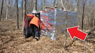 Overnight In Aluminum Foil Shelter