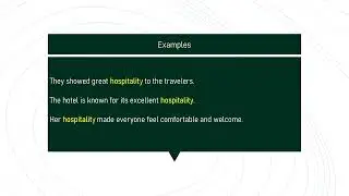 hospitality # Expand Your English Vocabulary