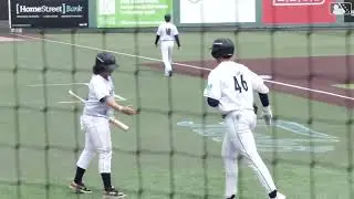 Mariners No. 6 Jonny Farmelo delivers his first professional multi-homer game for High-A Everett