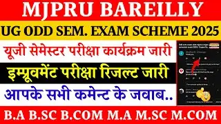 Mjpru odd sem exam scheme 2025 | mjpru improvement exam result 2025 | mjpru 1st sem exam form 2025