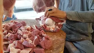 Peshawar famous Arshad beef shop | cutting skill | butcher incredible knife tricks | Pakistani beef