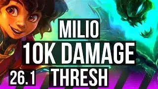 MILIO & Caitlyn vs THRESH & Draven (SUP) | 10K damage | EUW Diamond | 26.1