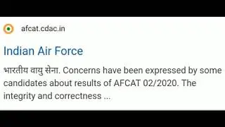 INDIAN AIR FORCE AFCAT 01/2020