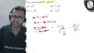 The value of \( \tan 75^{\circ}-\cot 75^{\circ}= \) (a) \( 2 \sqrt{...