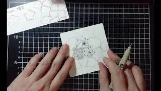 Zentangle pattern Pangea with variation 禪繞畫 圖樣 #盤古及變化形